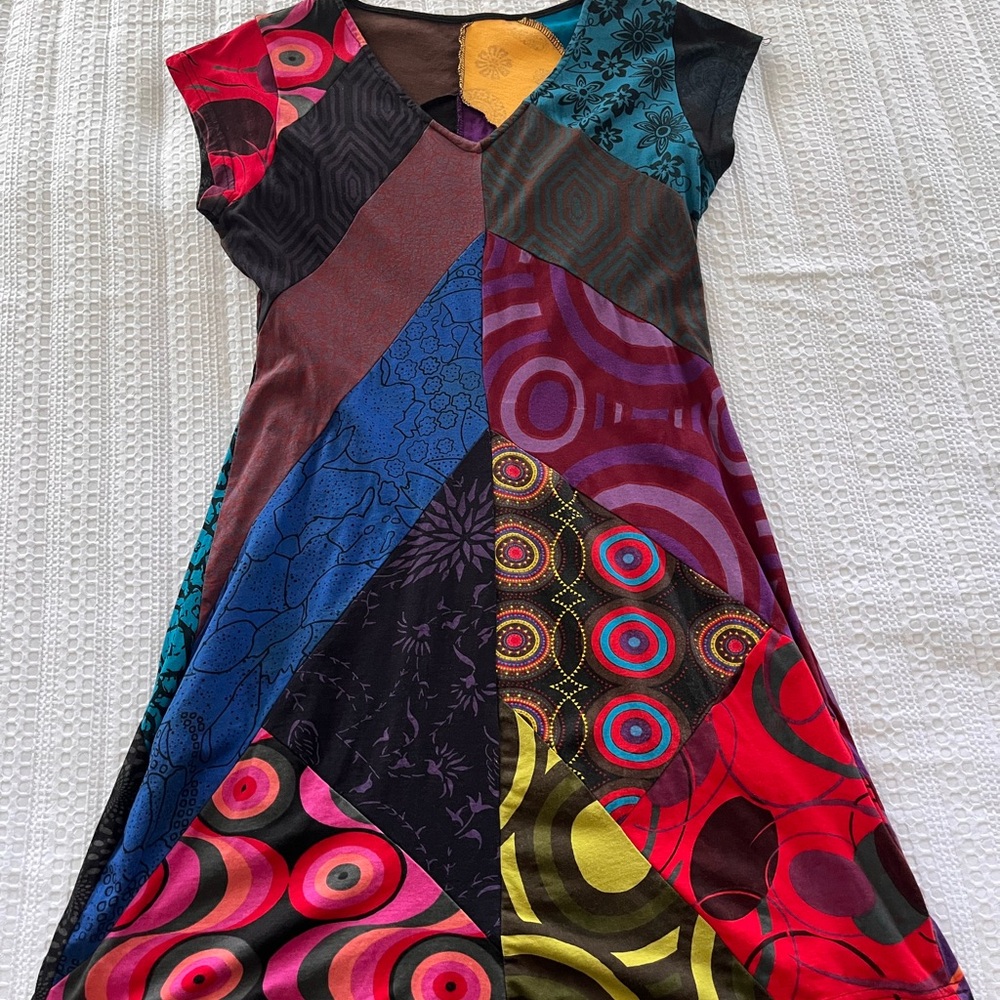 Colorful Patchwork Dress - Picture 3 of 4